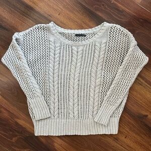 AMERICAN EAGLE OUTFITTERS Sweater Womens Size M Grey Pullover Cable Knit